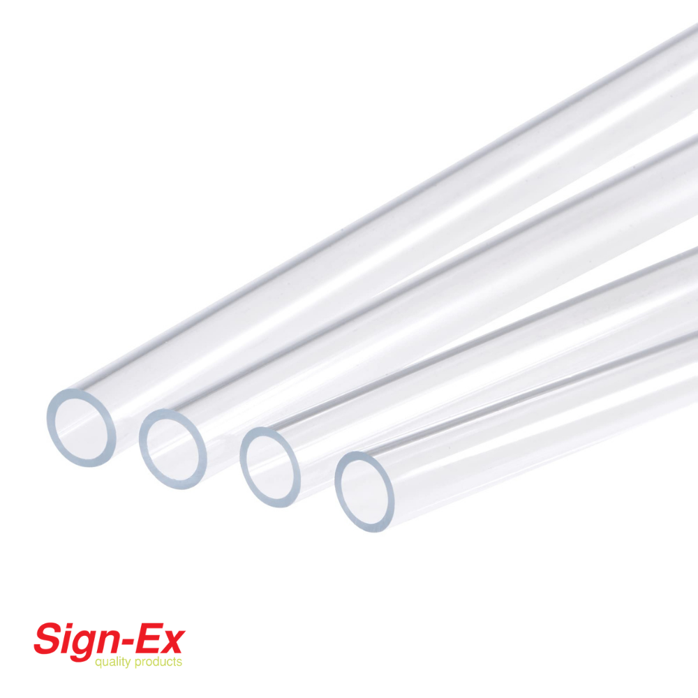 Şeffaf Yuvarlak Pleksi Boru (Boy: 1 m)